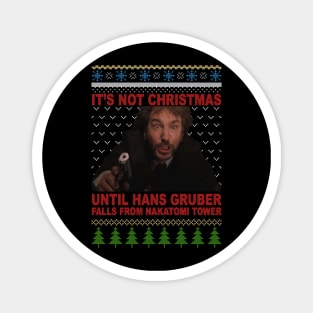 Hans Gruber Ugly Christmas Sweater Magnet